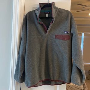 Mens Patagonia pullover fleece jacket